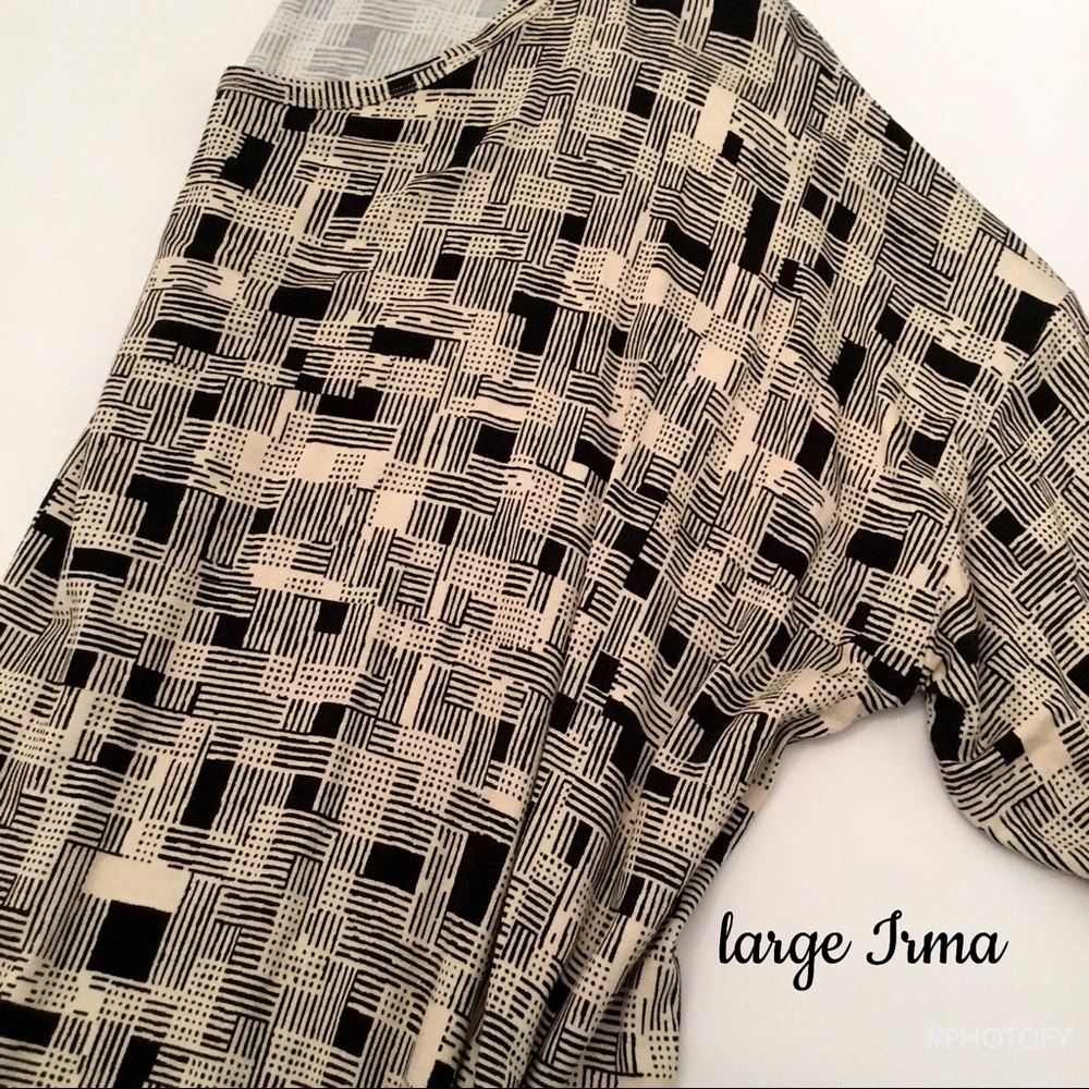 Lularoe Irma Black & White Print NWT
